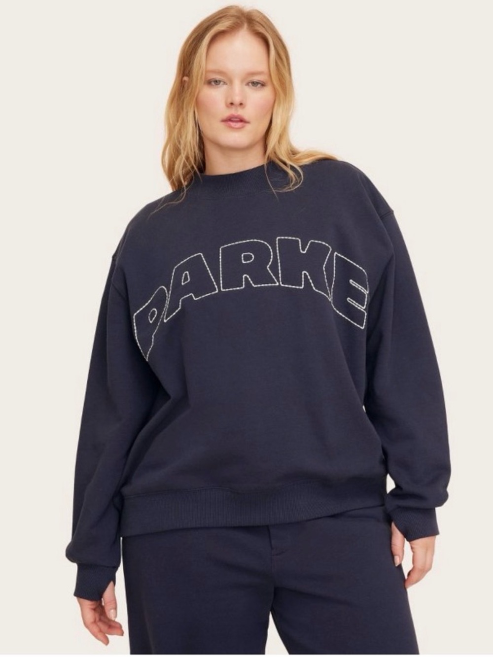 Parke x Target Navy Logo Mockneck size L/XL